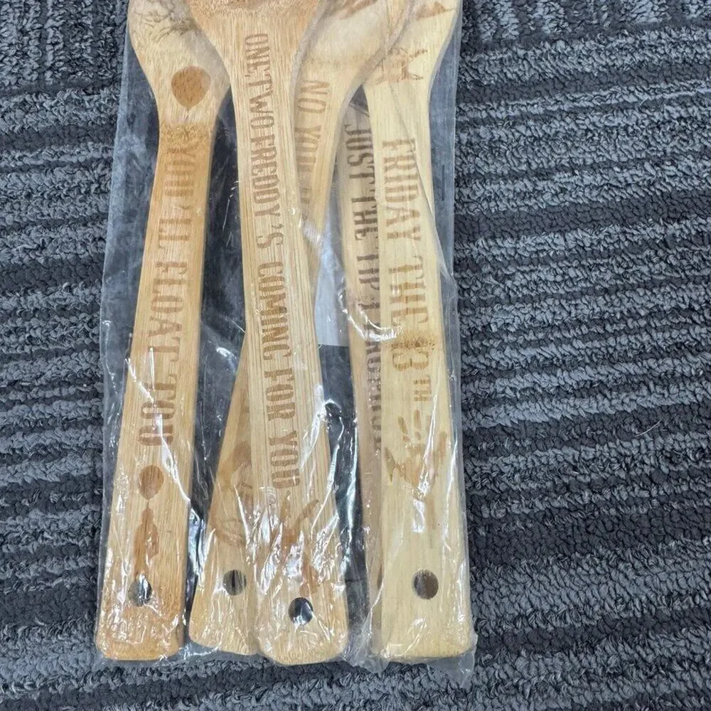 Horror Movie Wooden Spoon Set – Michael Myers, Jason, Freddy Krueger, Ghostface